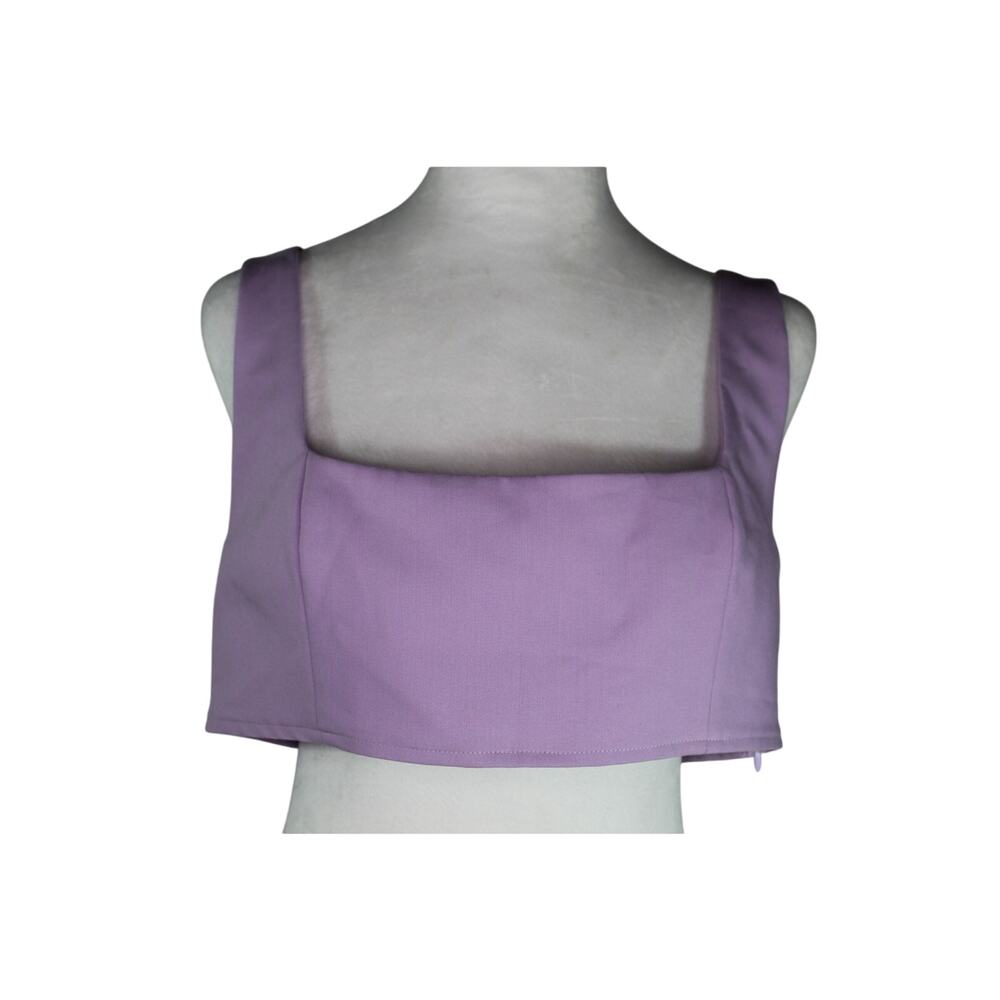 Princess Polly Huxley Top crop lilac light pastel purple tank summer womens 10